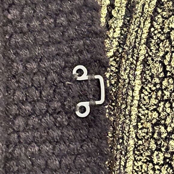 NWT Boston Proper Long Sleeve Metallic Foil Cable Cardigan Black Gold Medium - Picture 7 of 11